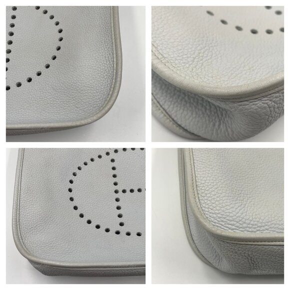 Authentic HERMES Grey Clemence Evelyne I GM Crossbody Bag - Picture 5 of 15